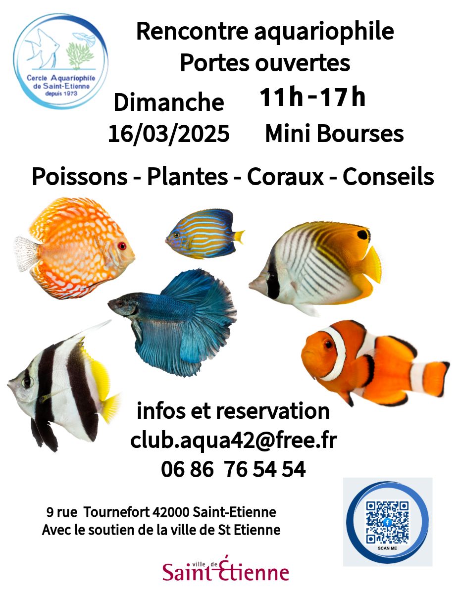 Bourse aquariophile de Saint-Étienne : rendez-vous demain, 16 mars