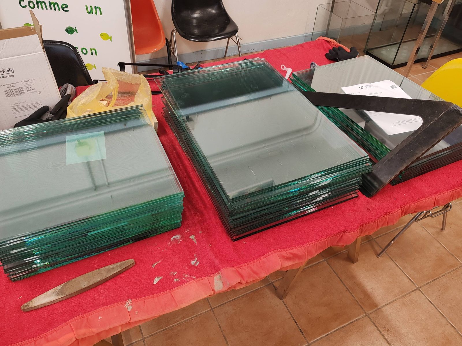 Préparation de la bourse aquariophile : merci aux bénévoles du CASE