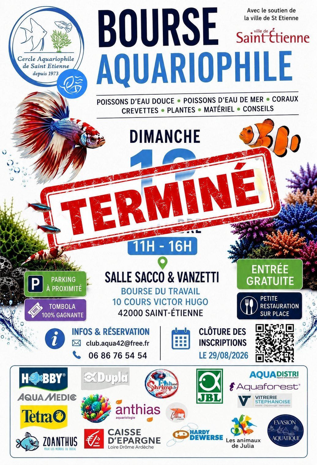 Bourse aquariophile de Saint-Étienne 2026 : merci à tous !